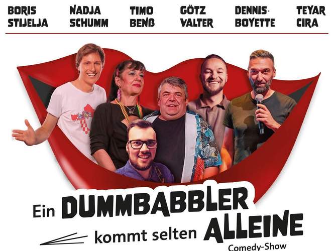 Dummbabbler in Aktion. Bei den Mundarttagen in Bockenheim. 