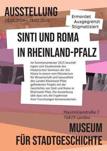 Die Ausstellung „Sinti und Roma in Rheinland-Pfalz. Ermordet – ausgegrenzt – stigmatisiert“ ist von Ende Januar bis Ende Februar in LD zu sehen. Foto. Stadt. LD. Frei.