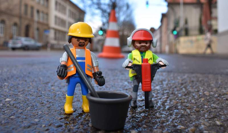 Die Stadt LD informiert über aktuelle Baustellen. Foto. Stadt LD. 