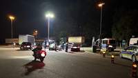 Großkontrolle auf der A-65-Rastanlage bei Edesheim.