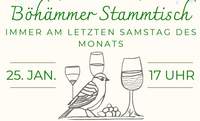 Der Böhämmer-Jagdclub BZA lädt jeden letzten Samstag im Monat zum Stammtisch ein. Auch Nichtmitglieder willkommen. 