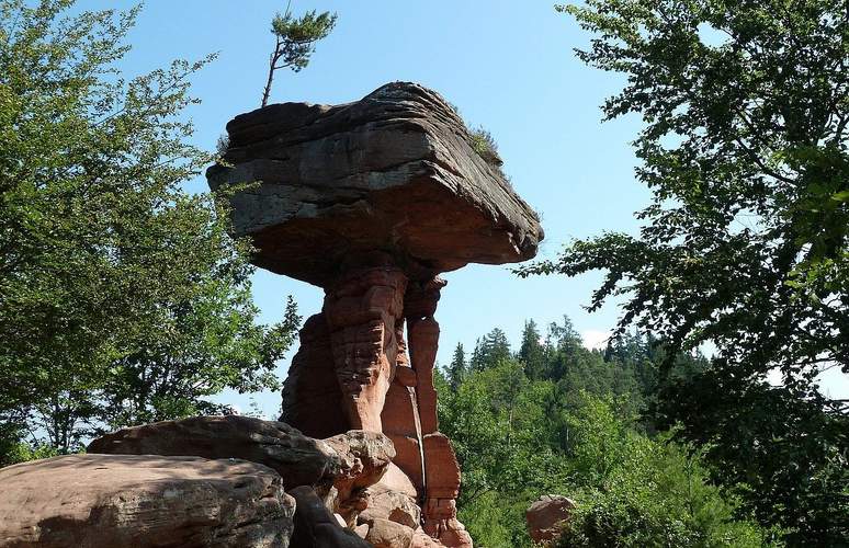Der Teufelstisch im Pfälzer Wald. Einer von vielen Anziehungspunkten für Touristen in RLP.