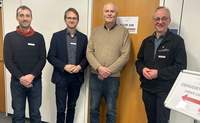 Von links. Klimaschutzmanager Lukas Burckgard, Bürgermeister Daniel Salm, Franz Anselmann von der Verbraucherzentrale Rheinland-Pfalz und Erster Beigeordneter Eberhard Frankmann. Foto. VG. Frei.