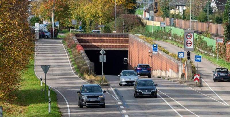Einfahrt/Ausfahrt des Tunnels Grötzingen. Foto. Stadt KA. Monika Müller-Gmelin. Pressefrei. 