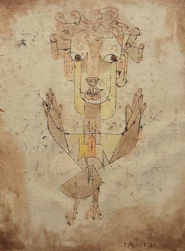 Das Kunstwerk Angelus Novus von Paul Klee dient als Impuls bei der Gedenkveranstaltung. Foto. Pfalzklinikum. Pressefrei.