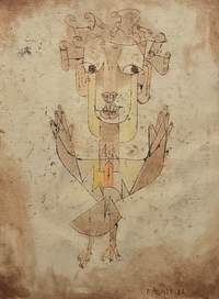 Das Kunstwerk Angelus Novus von Paul Klee dient als Impuls bei der Gedenkveranstaltung. Foto. Pfalzklinikum. Pressefrei.