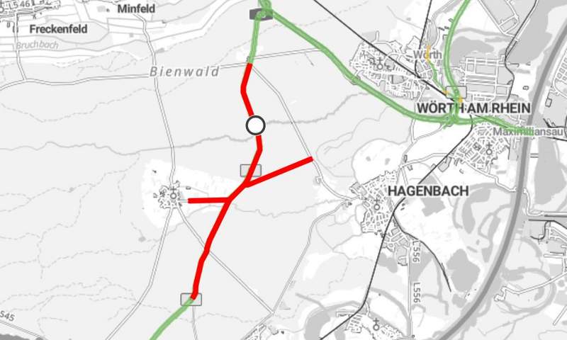 Die B 9 wird voraussichtlich am kommenden Sonntag bei Langenberg gesperrt.