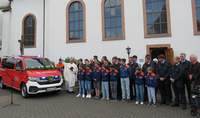 Segnung des Mannschaftswagens der Feuerwehr Venningen. Foto. Feuerwehr. Frei.