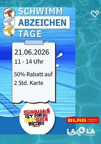 Auch in diesem Jahr nehmen das Freizeitbad LA OLA in LD und die DLRG Ortsgruppe LD an den bundesweiten Schwimmabzeichentagen teil. Foto. Stadt. LD. Frei. 