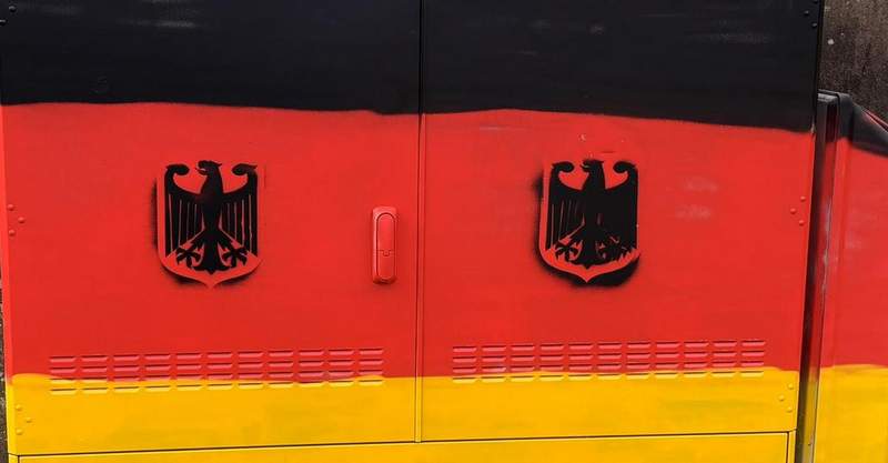 Dieser Stromverteilerkasten in der Heinestraße in BZA wurde ebenfalls besprüht. Foto. Martin Körner. Pressefrei. 
