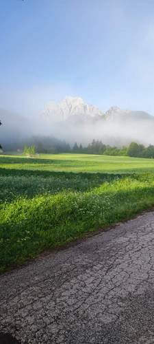 Panorama-Eindrücke von der Heimreise. Die Alpen. Foto. Getto.