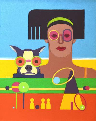 "Frau mit Hund". Von Maria Satter.
