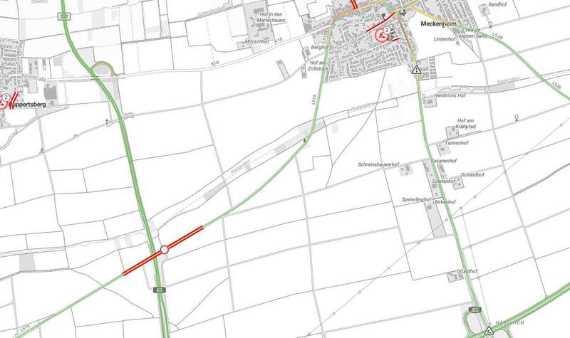 Die wegen Reparaturarbeiten gesperrte Brücke über die B 271 zwischen Meckenheim und Mussbach soll am Dienstag wieder frei gegeben werden. 