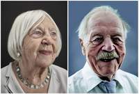 Frieda und Gustav, beide ein Ü100-Fotomodell. Porträtiert von Karsten Thormaehlen. Frei.