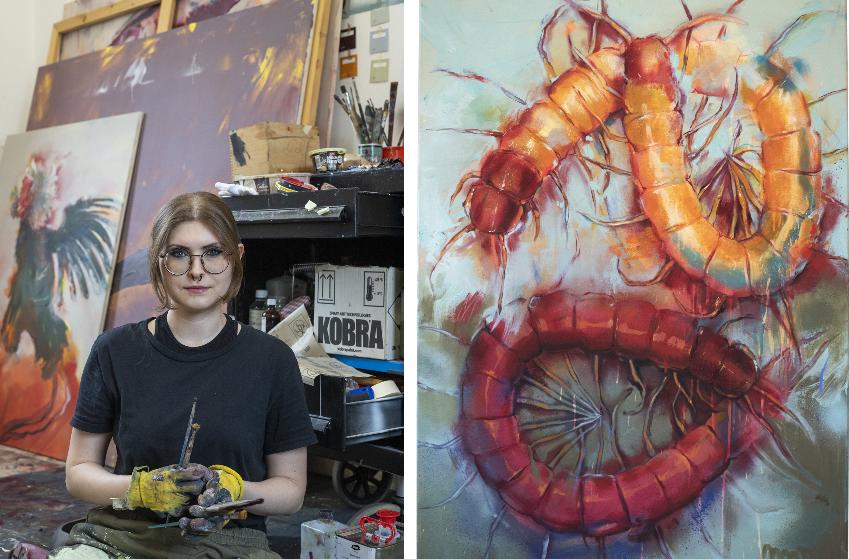 Maria Trezinski stellt in der Kreisgalerie in Dahn aus. 