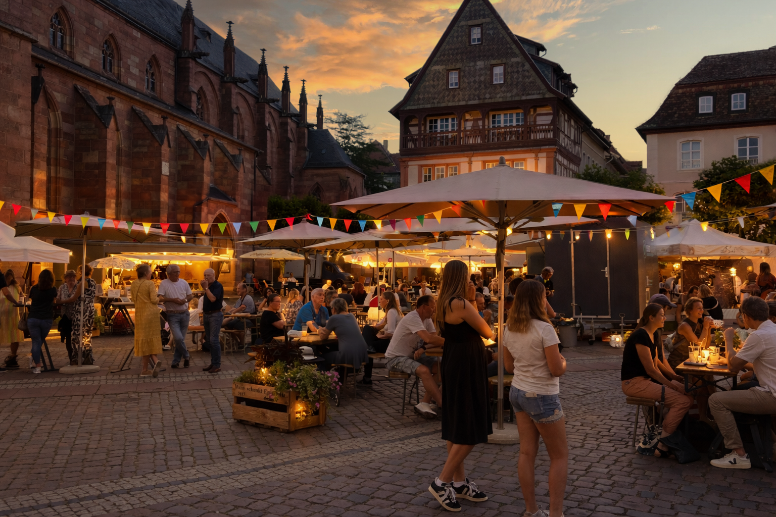 Am kommenden Donnerstag ist Abendmarkt in NW vor dem Rathaus.