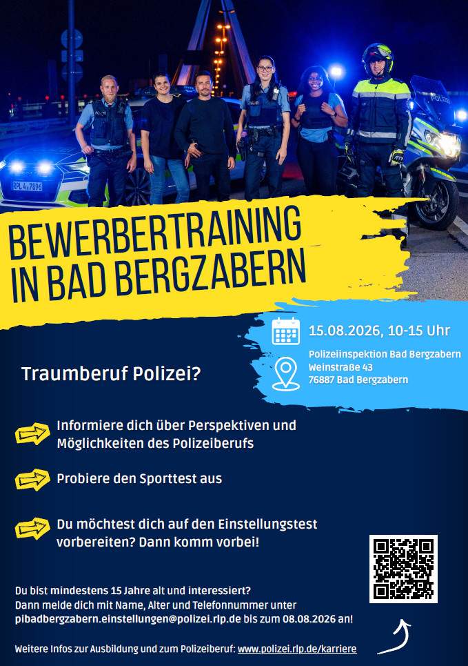 Wer sich für den Polizeiberuf interessiert kann sich für das Bewerbungstraining in BZA anmelden. 