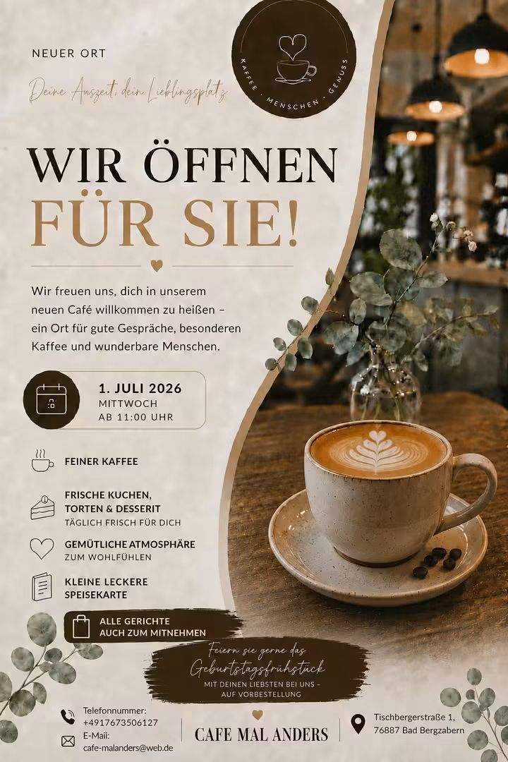Im Haus Interest in der Tischberger Straße (Eingang Weißenburger Straße) eröffnet am heutigen Mittwoch das neue "Café mal anders".