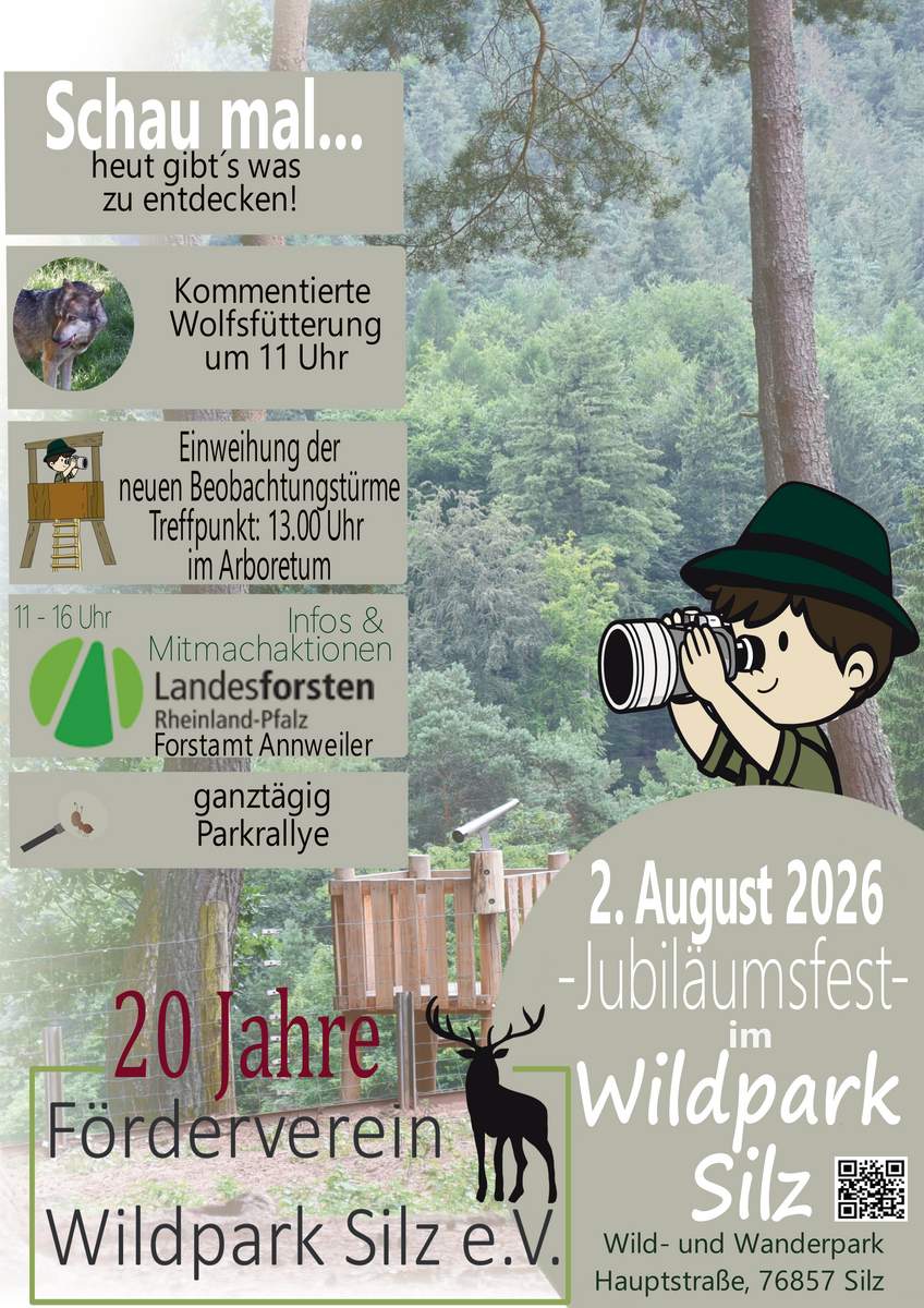 Programm-Flyer Sommer- und Jubiläumsfest im Wild- und Wanderpark. Foto. WWP. Frei. 