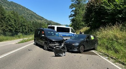 Unfall auf der B 48 bei Annweiler mit einer verletzten Person am gestrigen Mittwoch. 