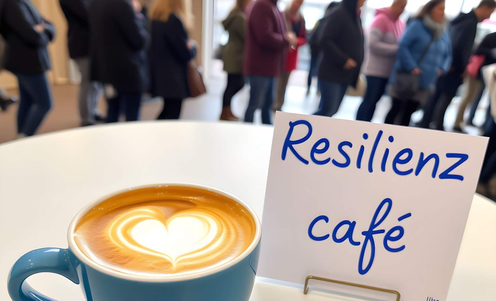 Resilienzcafé. Ab sofort anmelden. Foto ist KI-erstellt.