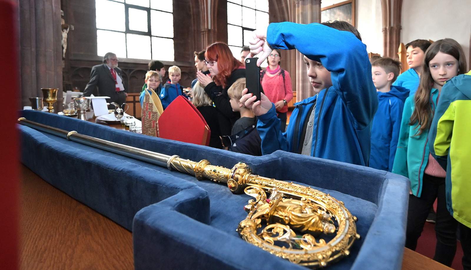 Blick in die Sakristei beim Maus-Türöffner-Tag am Dom zu SP. Foto. Domkapitel SP. Klaus Landry. Pressefrei.